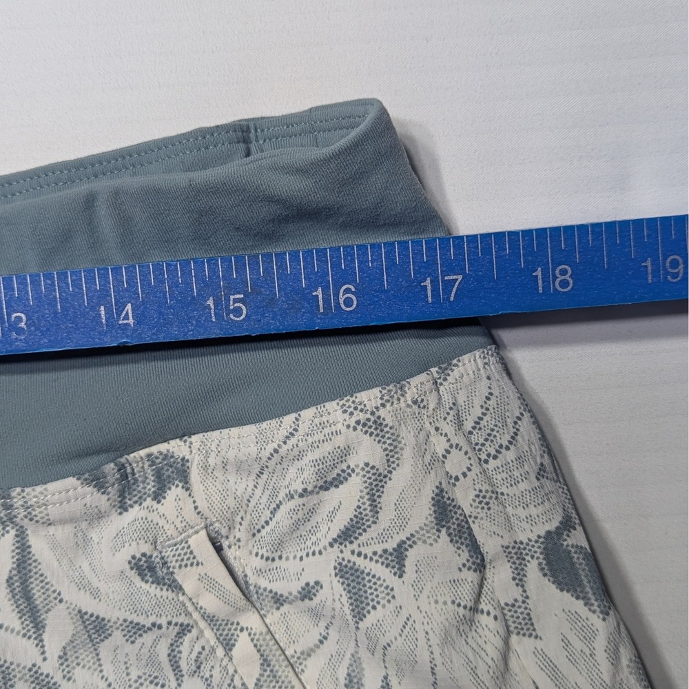 Athleta Trekkie North Shorts Blue Floral Hiking Gorpcore Active Size 14 - Picture 2 of 8